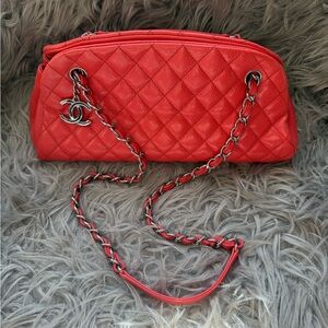 CHANEL CC Matelassé Quilted Mini Boston Bag – Double Chain Shoulder Strap